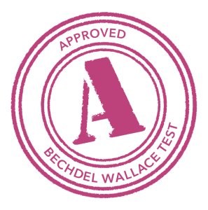 Selo "Approved Bechdel Wallace Test"
